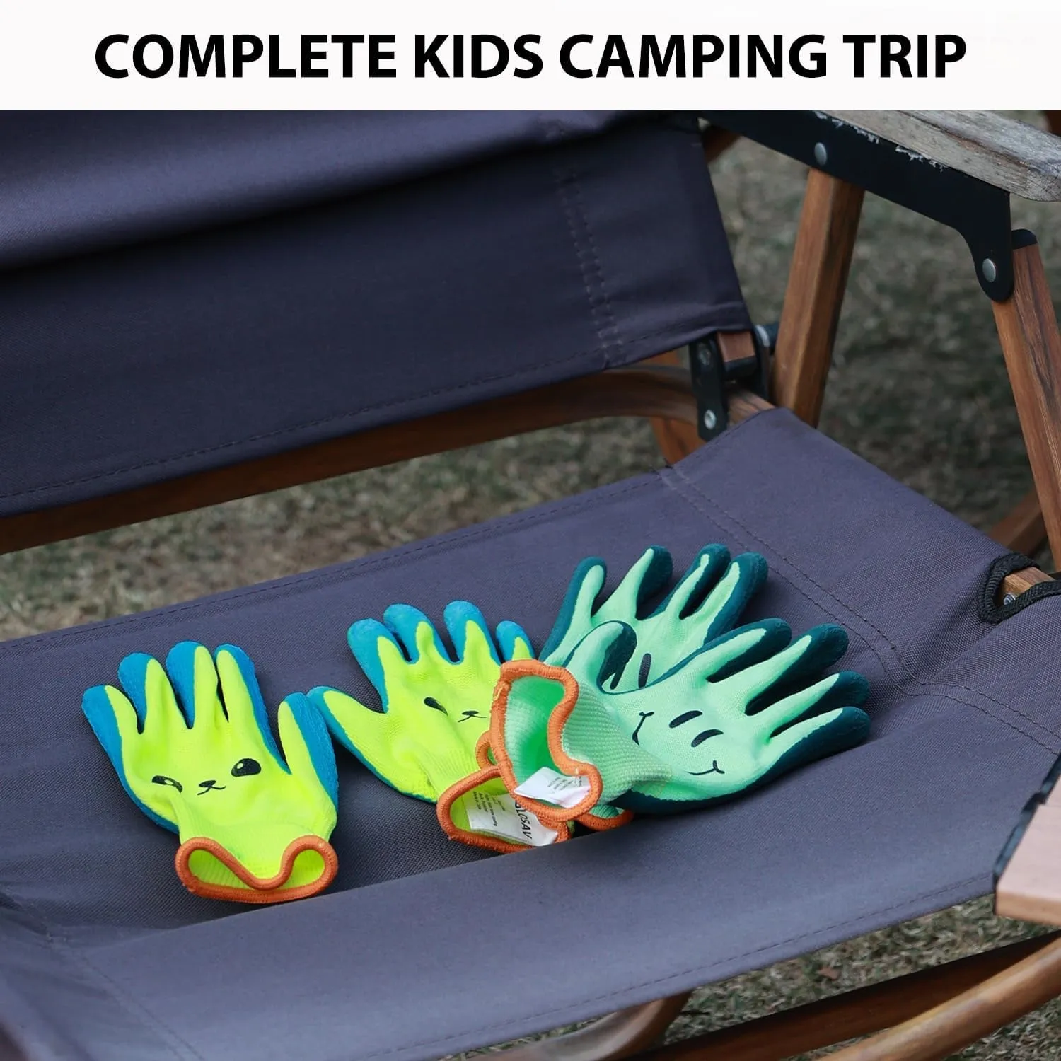 2 Pairs Toddlers Gardening Gloves, Kids Sized Garden Glove for Yard Work, Non Slip, Flexible, Breathable (Size 2 for 2, 3, 4 Year Old Children)