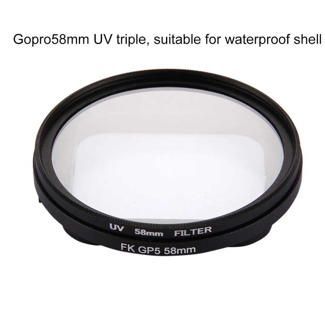 3-in-1 58mm Round Uv Filter with Cap for Gopro Hero7 / 6 / 5