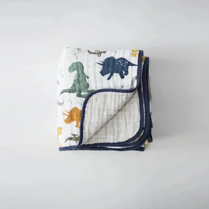 Cotton Muslin Quilt - (Dino Friends)