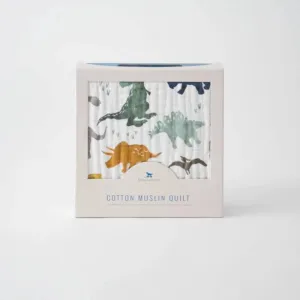 Cotton Muslin Quilt - (Dino Friends)