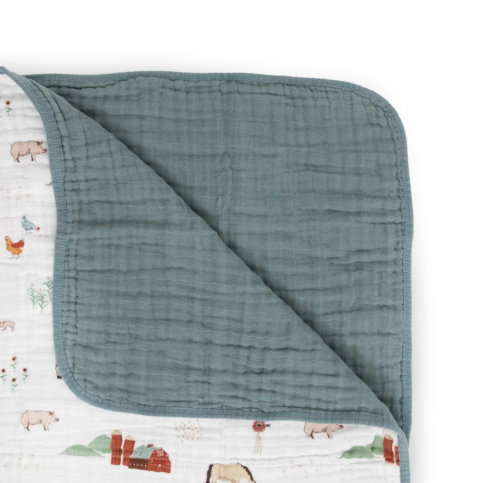 Cotton Muslin Quilt - Farmyard