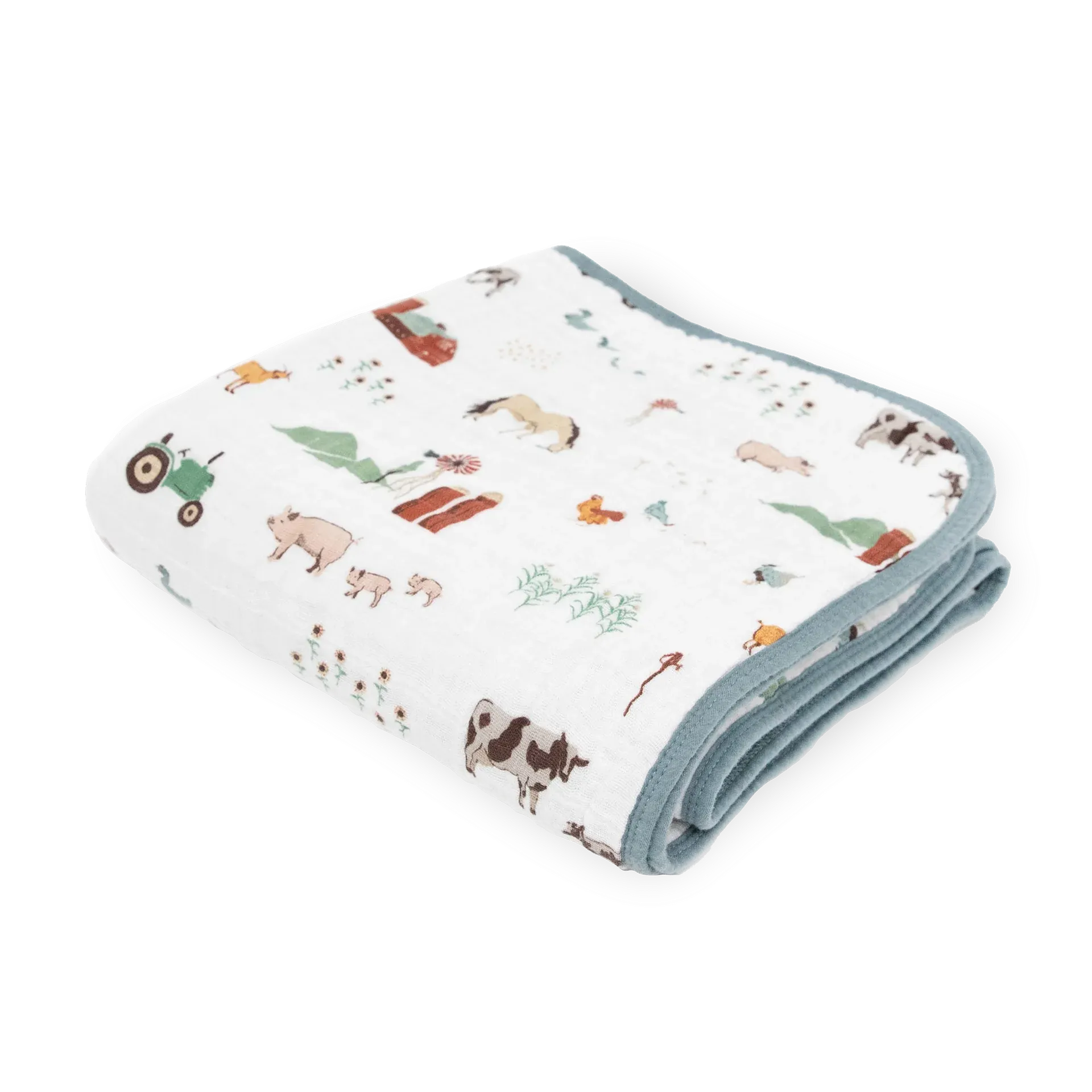 Cotton Muslin Quilt - Farmyard