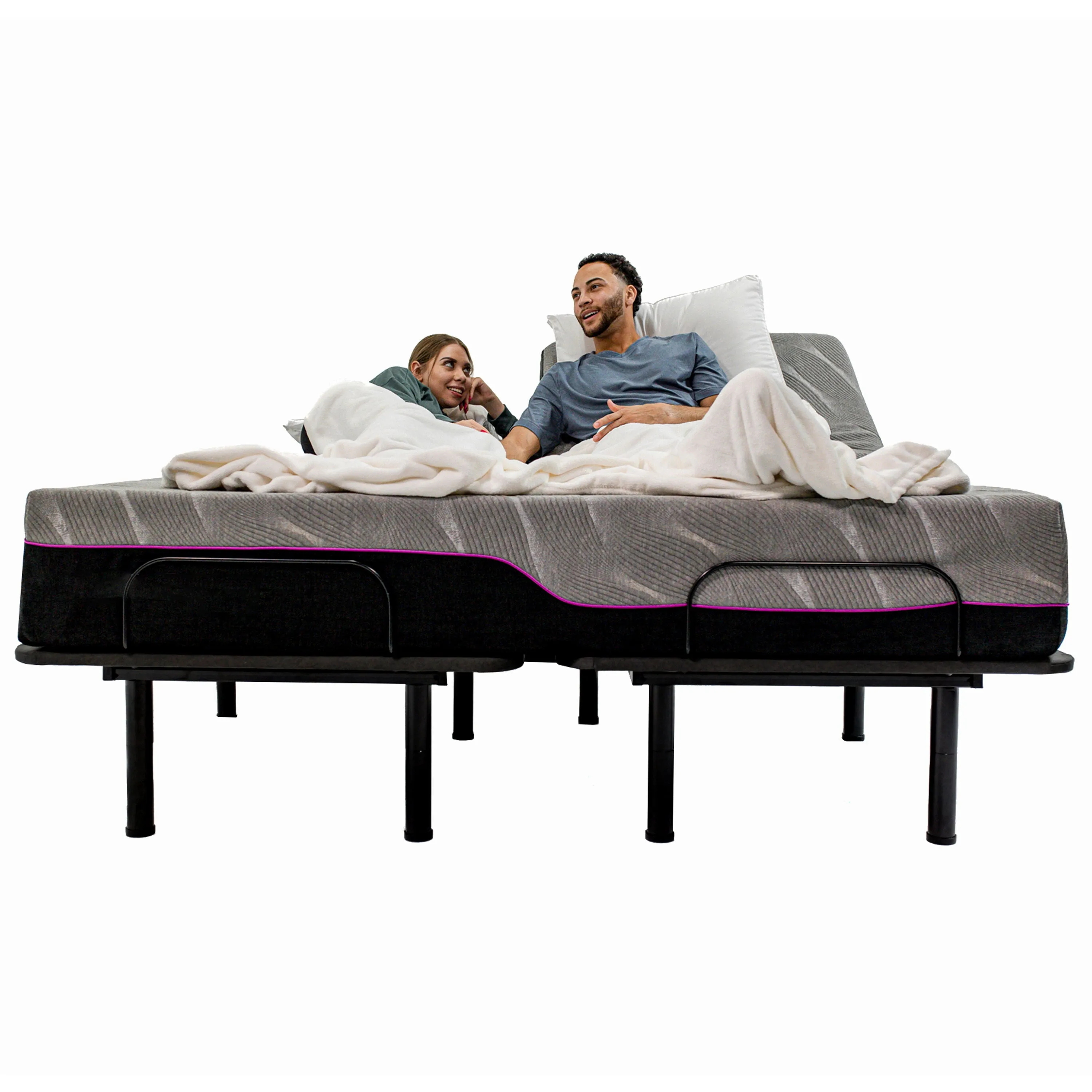 Couch.com Renew 11" King Size Flex Head Cooling Fast Responding Latex Foam Mattress Gray, Fabric Construction, Dark Gray Finish by Couch.com