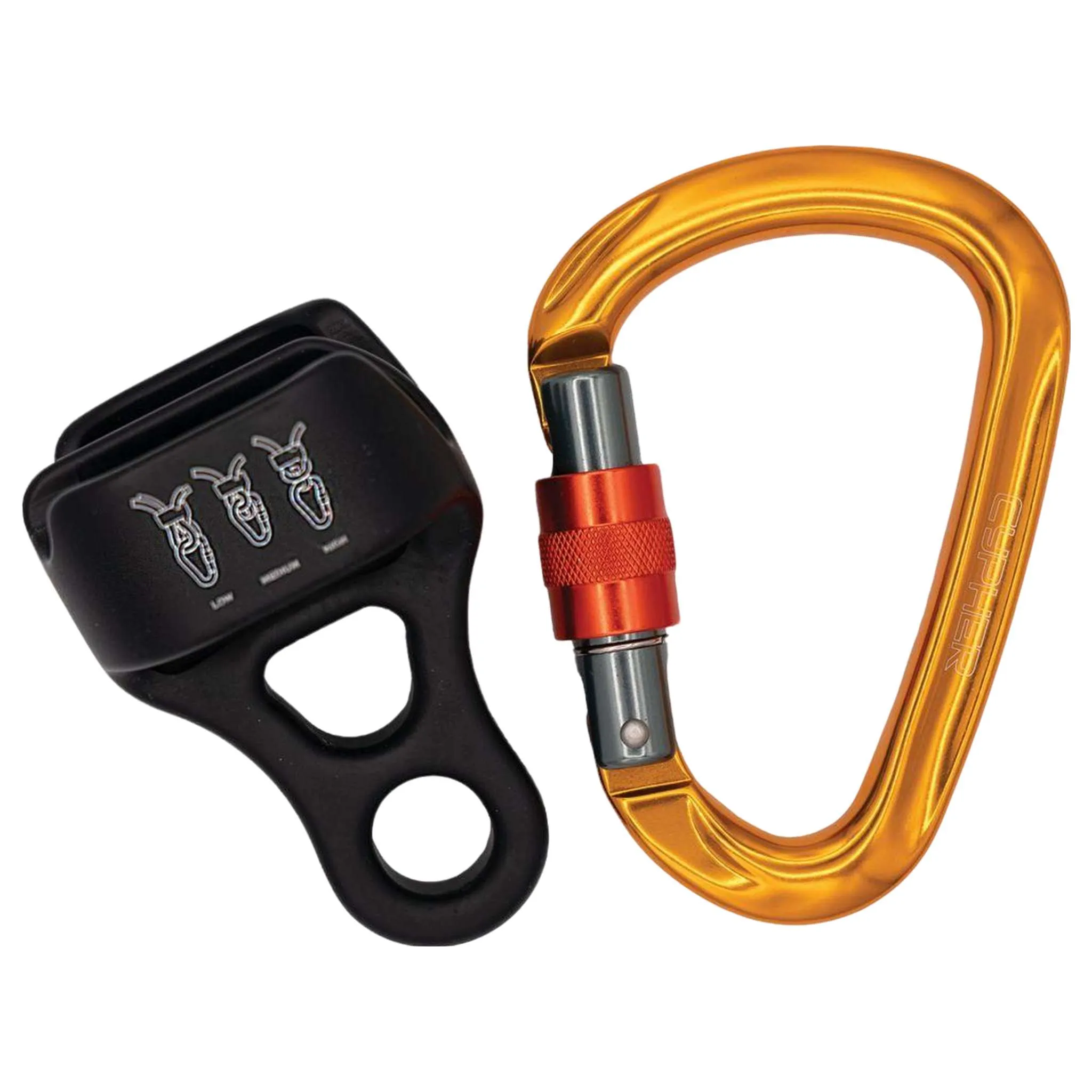 Cypher XF FORGE Belay Kit - Premium Locking Carabiner & Belay Device Combo