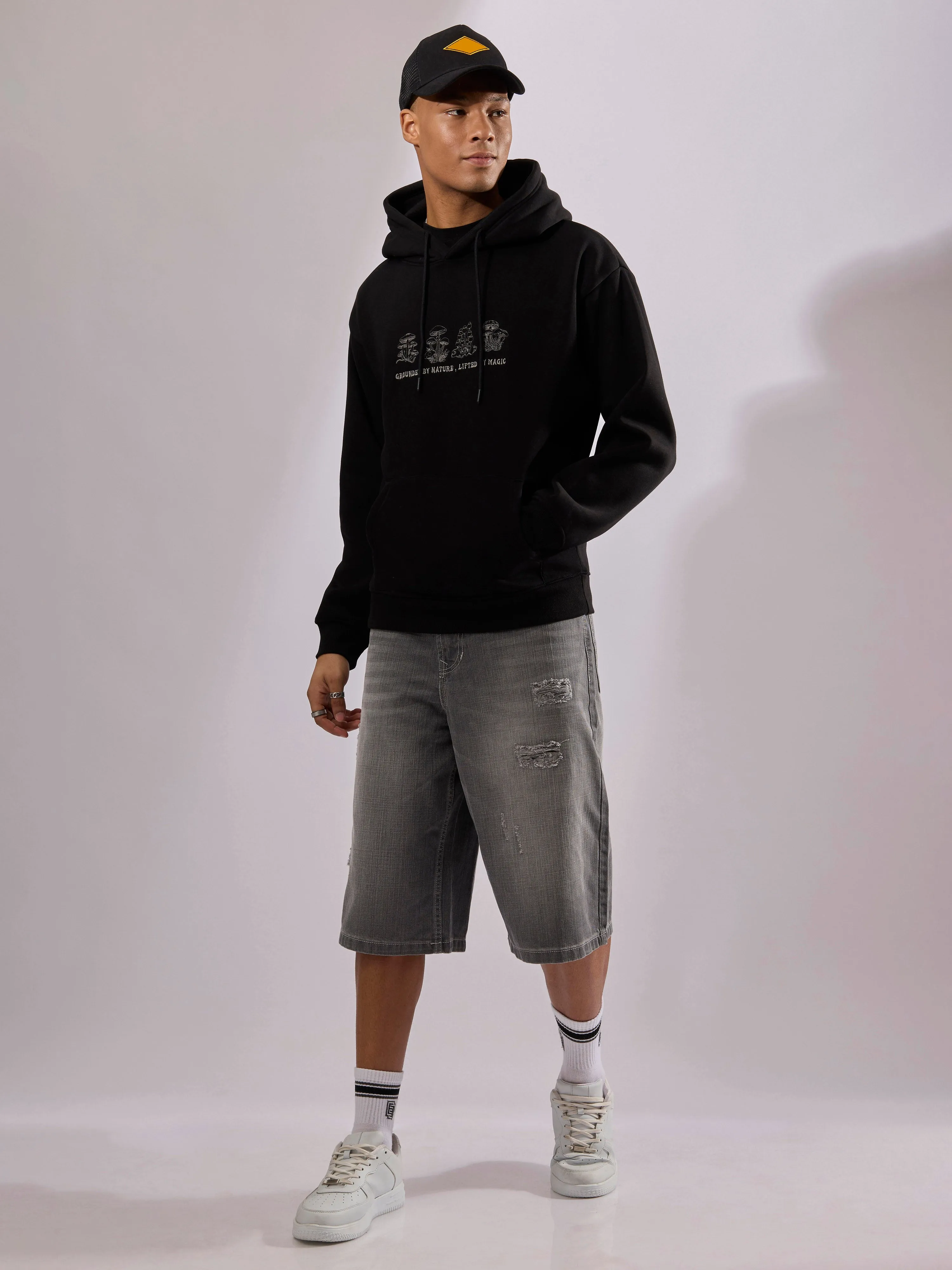 Drift - Printed Hoodie - Black