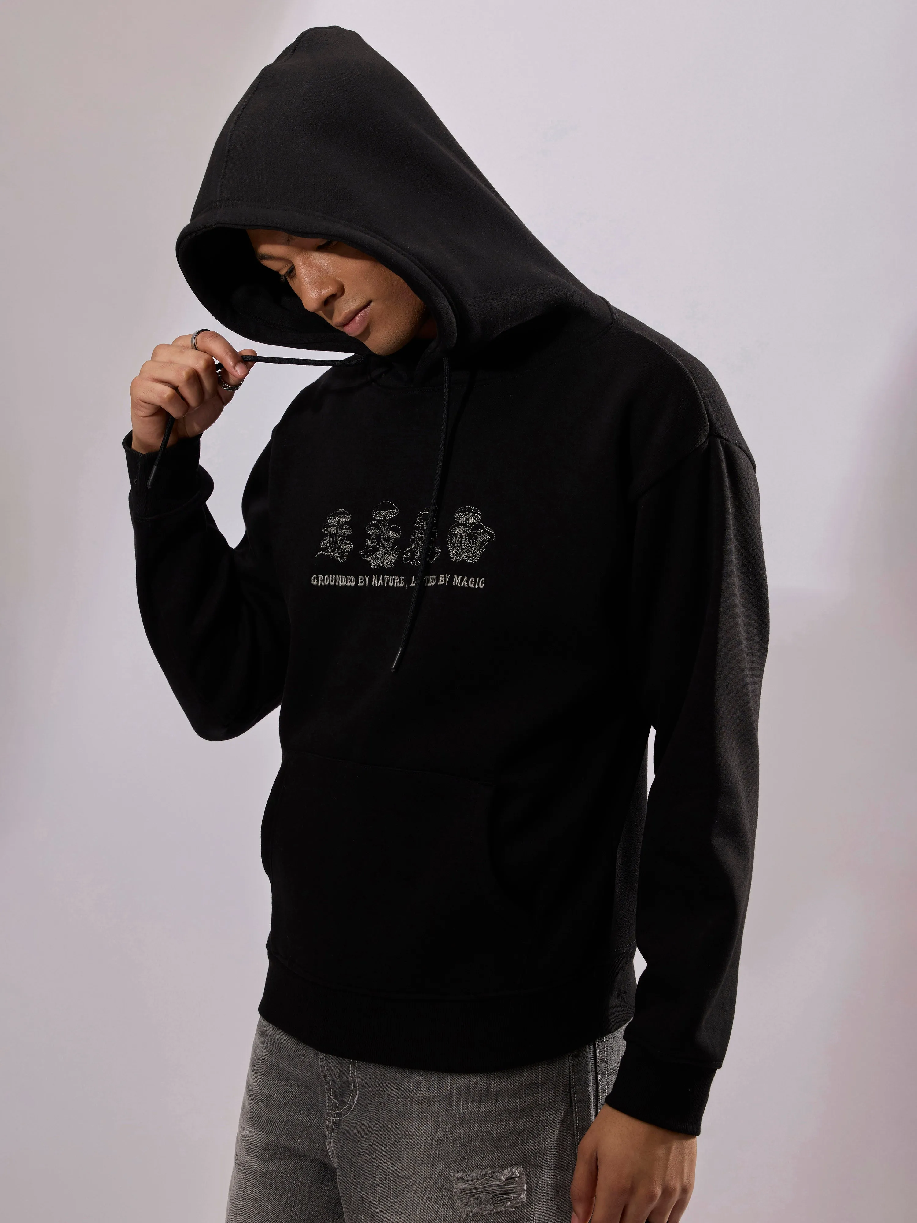 Drift - Printed Hoodie - Black