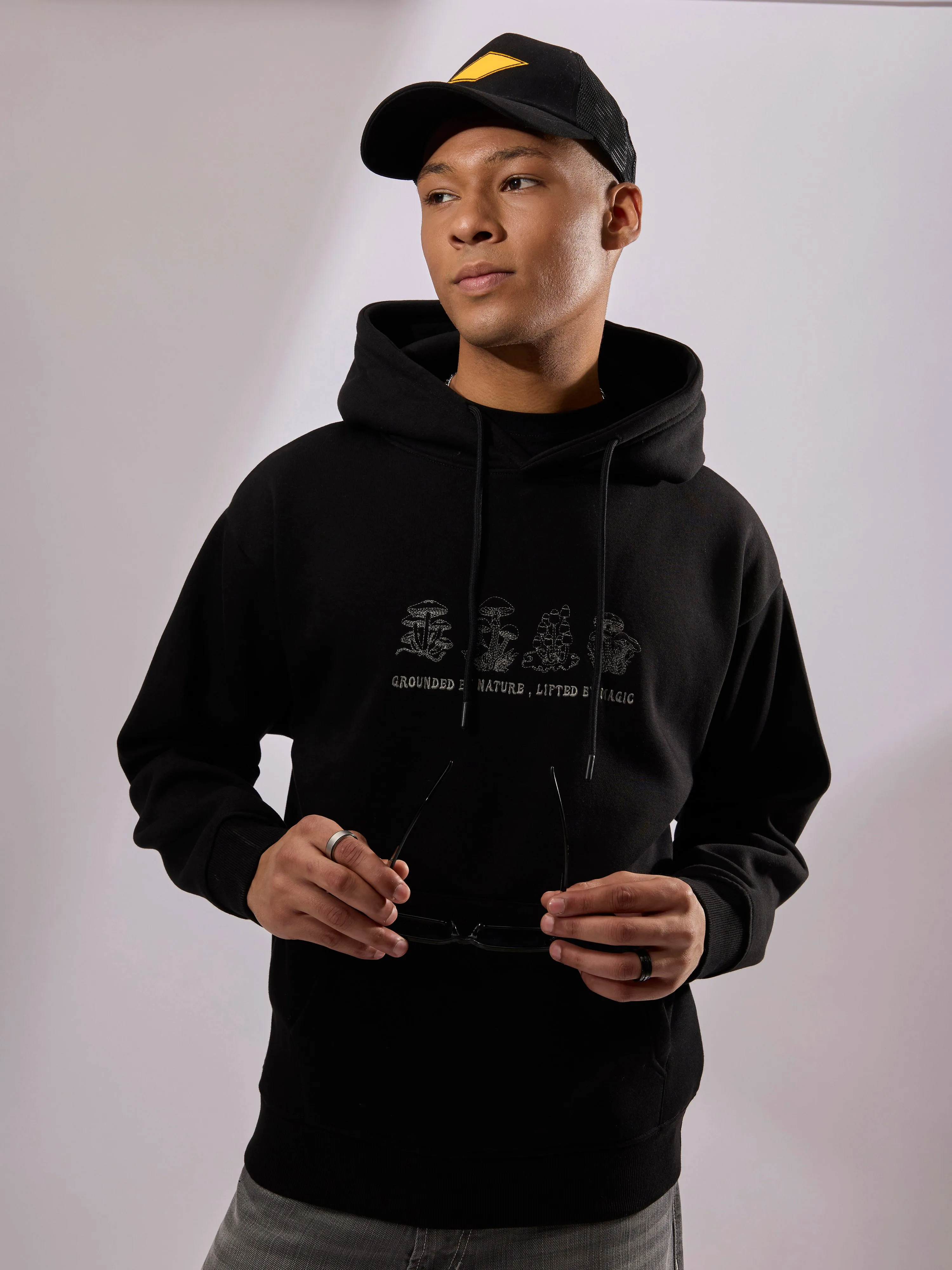 Drift - Printed Hoodie - Black