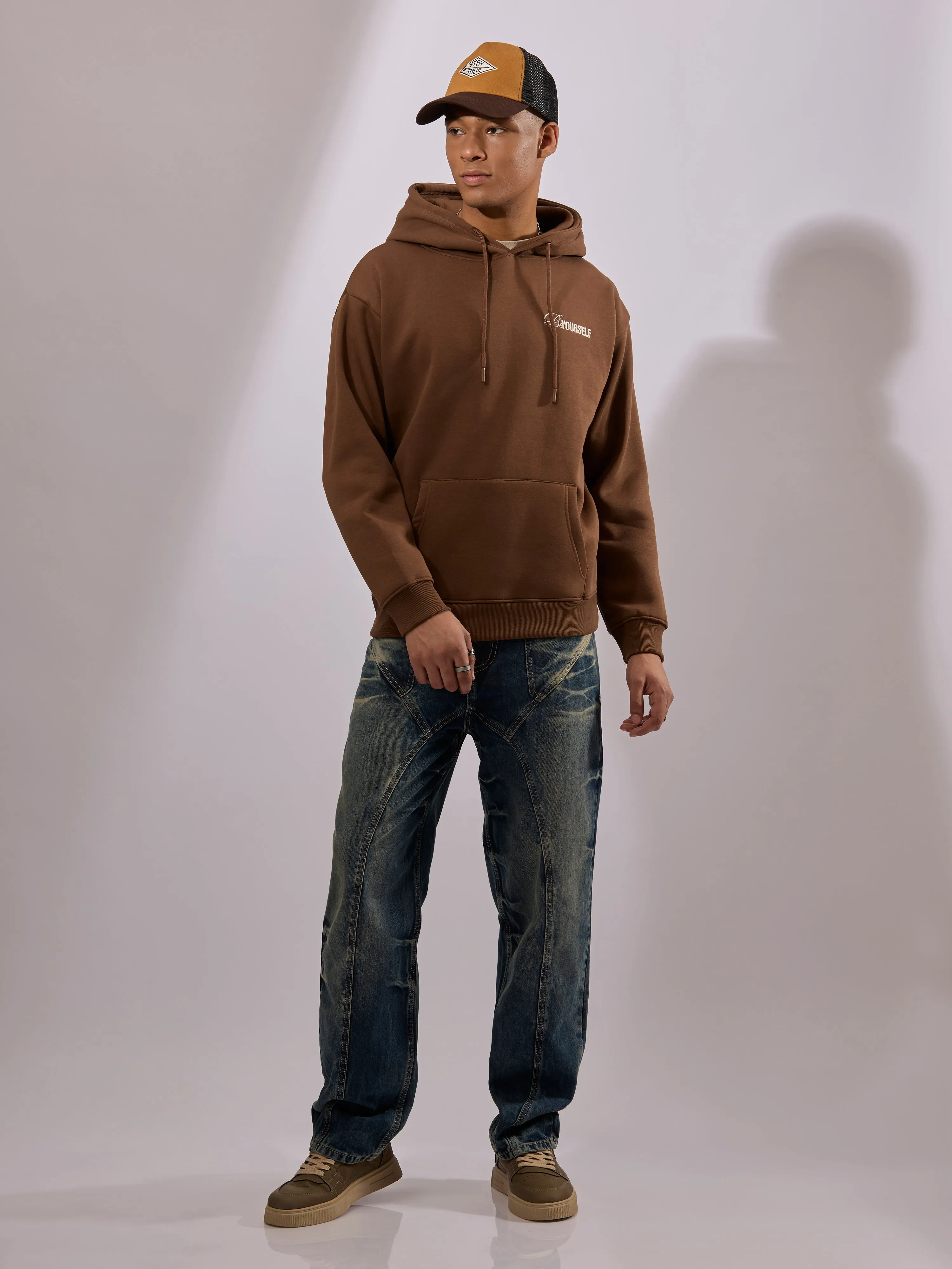 Drift - Printed Hoodie - Brown