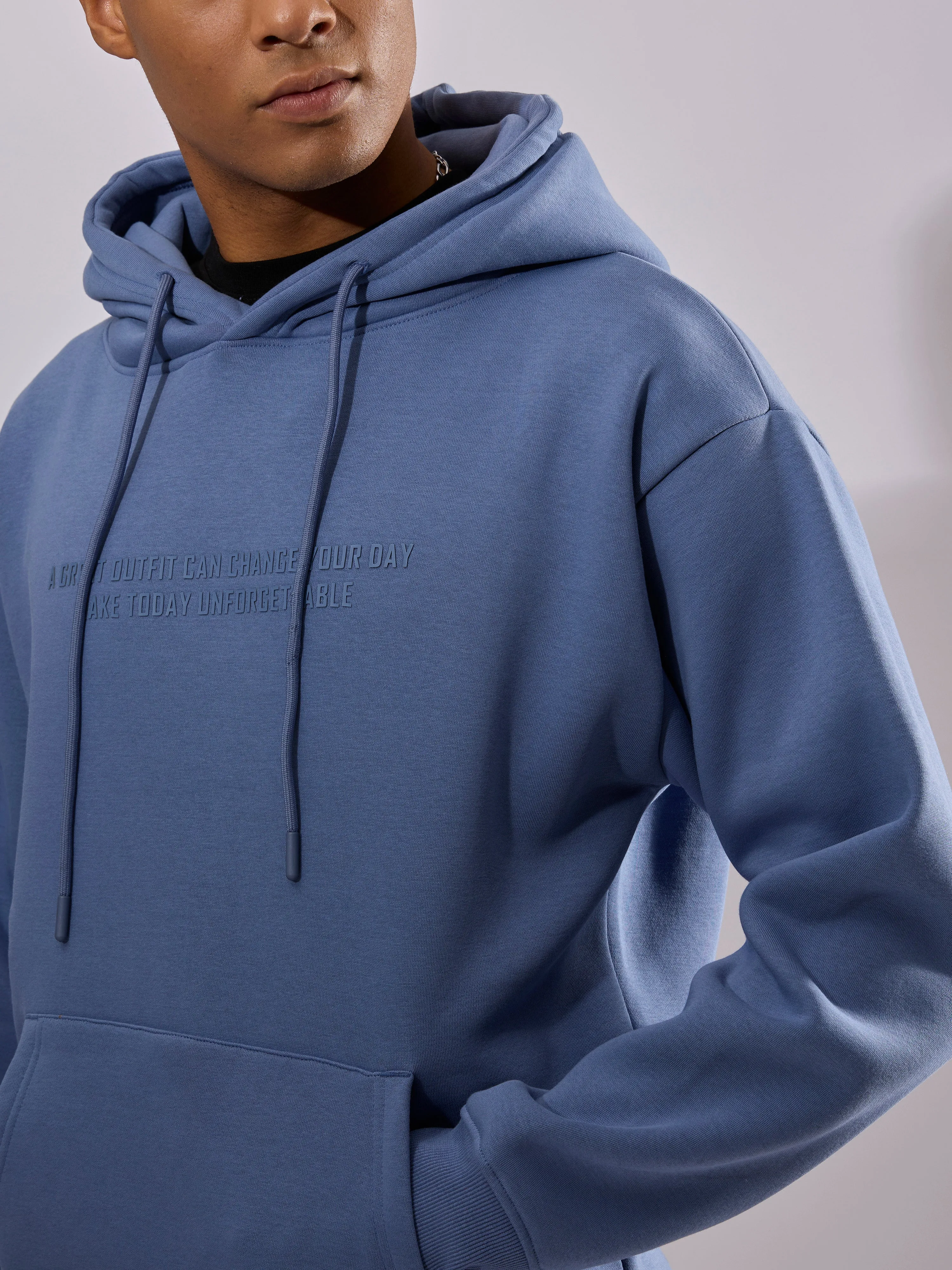 Drift - Printed Hoodie - Light Blue