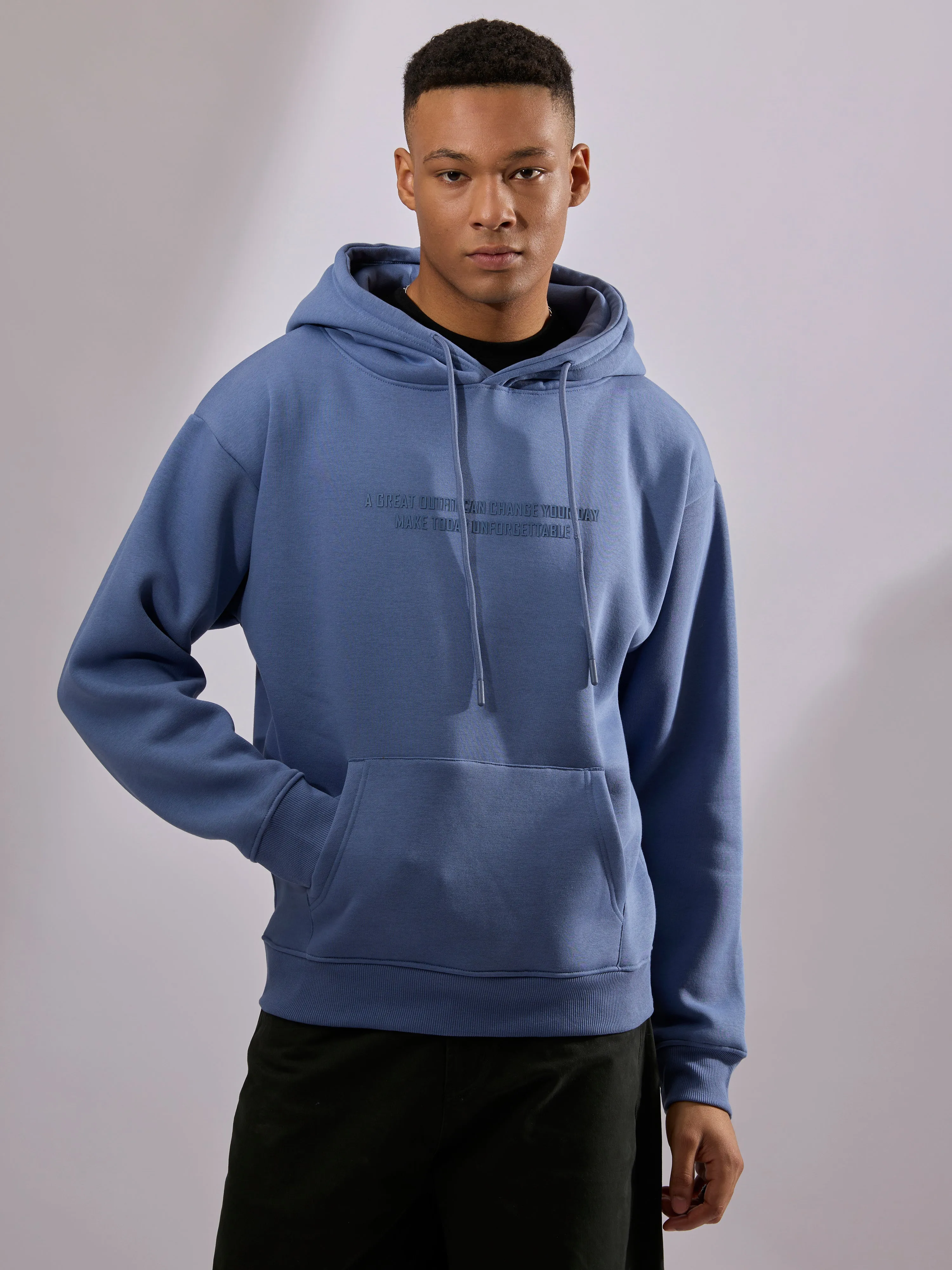 Drift - Printed Hoodie - Light Blue