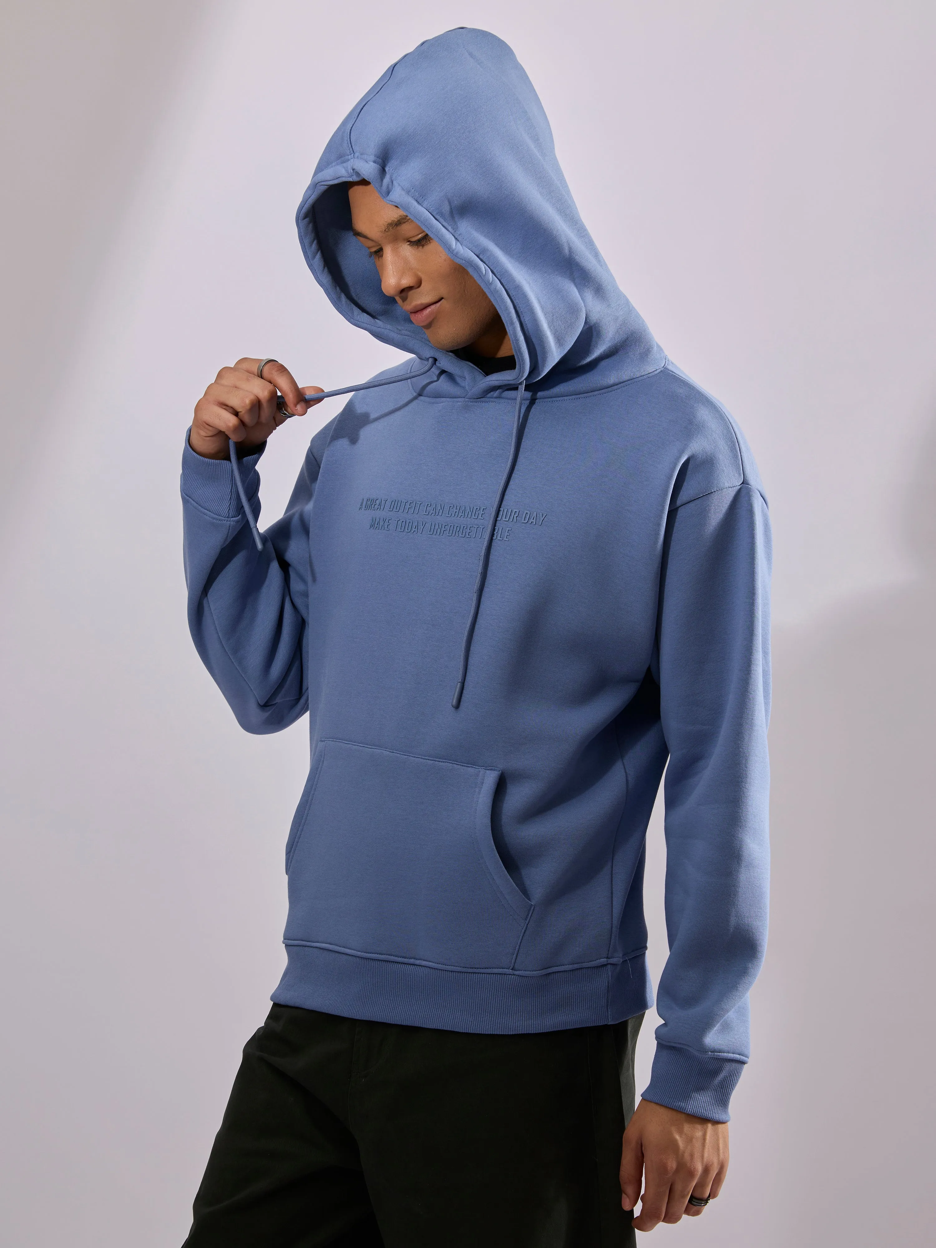 Drift - Printed Hoodie - Light Blue