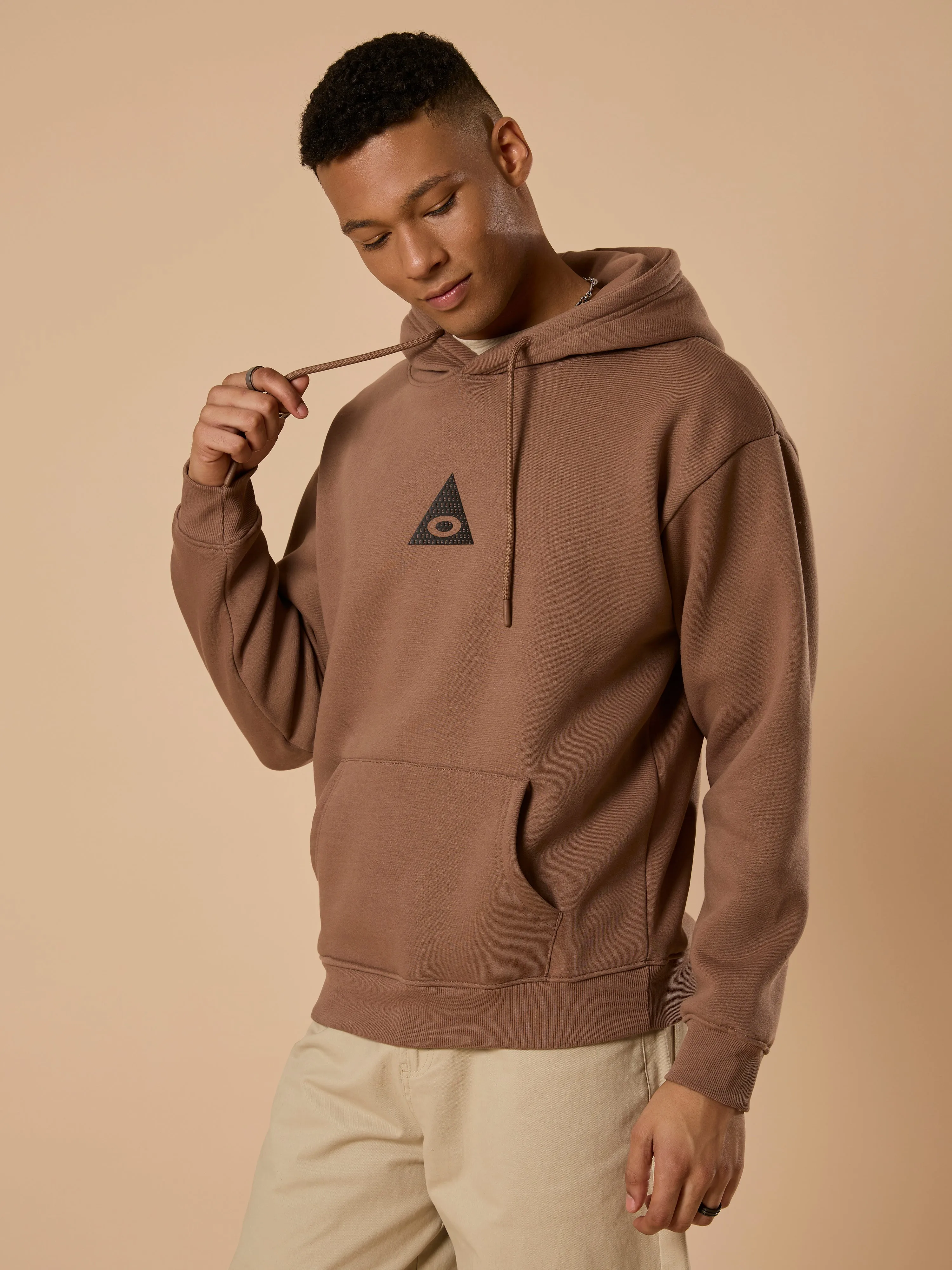 Drift - Printed Hoodie - Light Brown