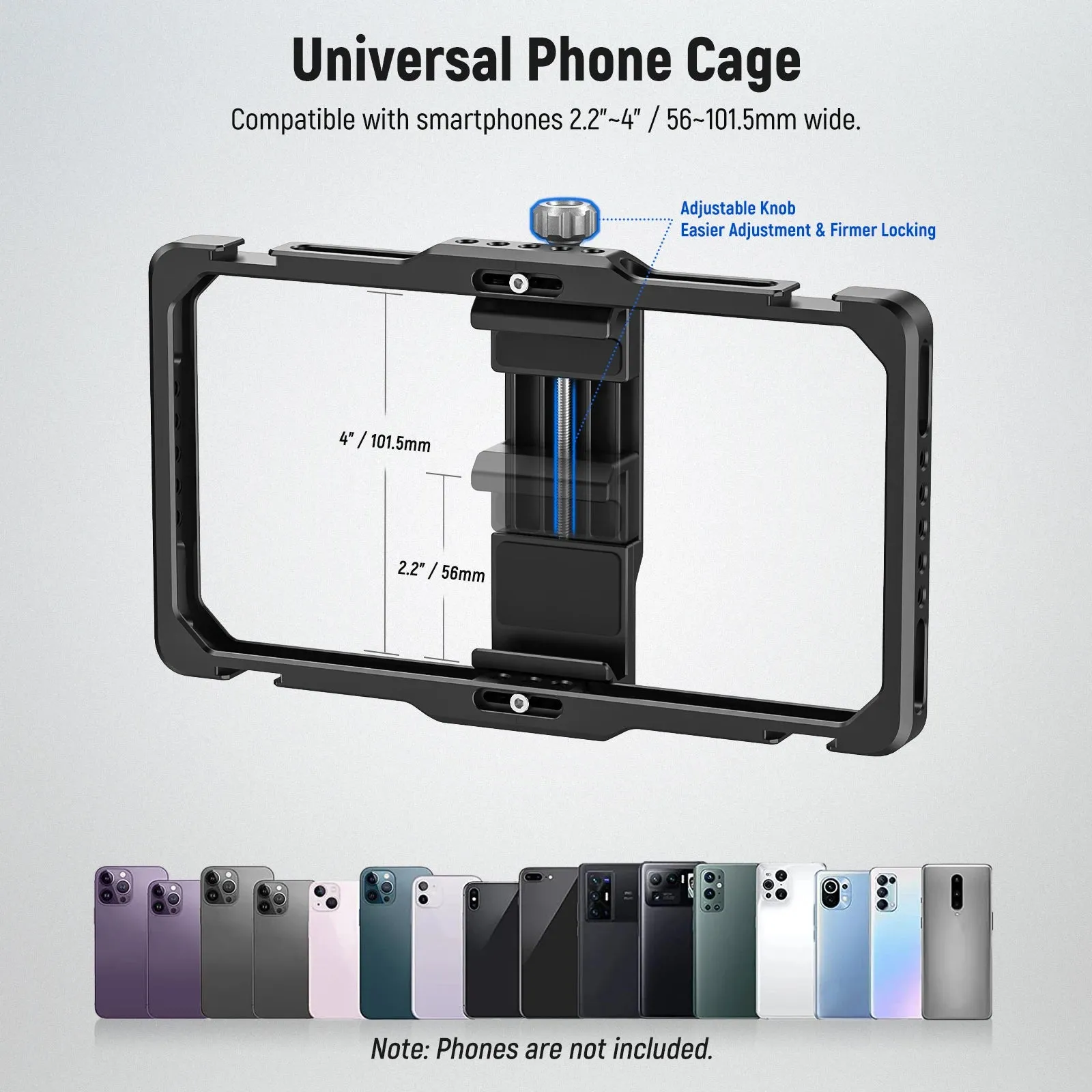 Dual Handle Vlogging Kit for Iphone & Galaxy Wireless Mic Clip Stabilizer for Pro Max Models