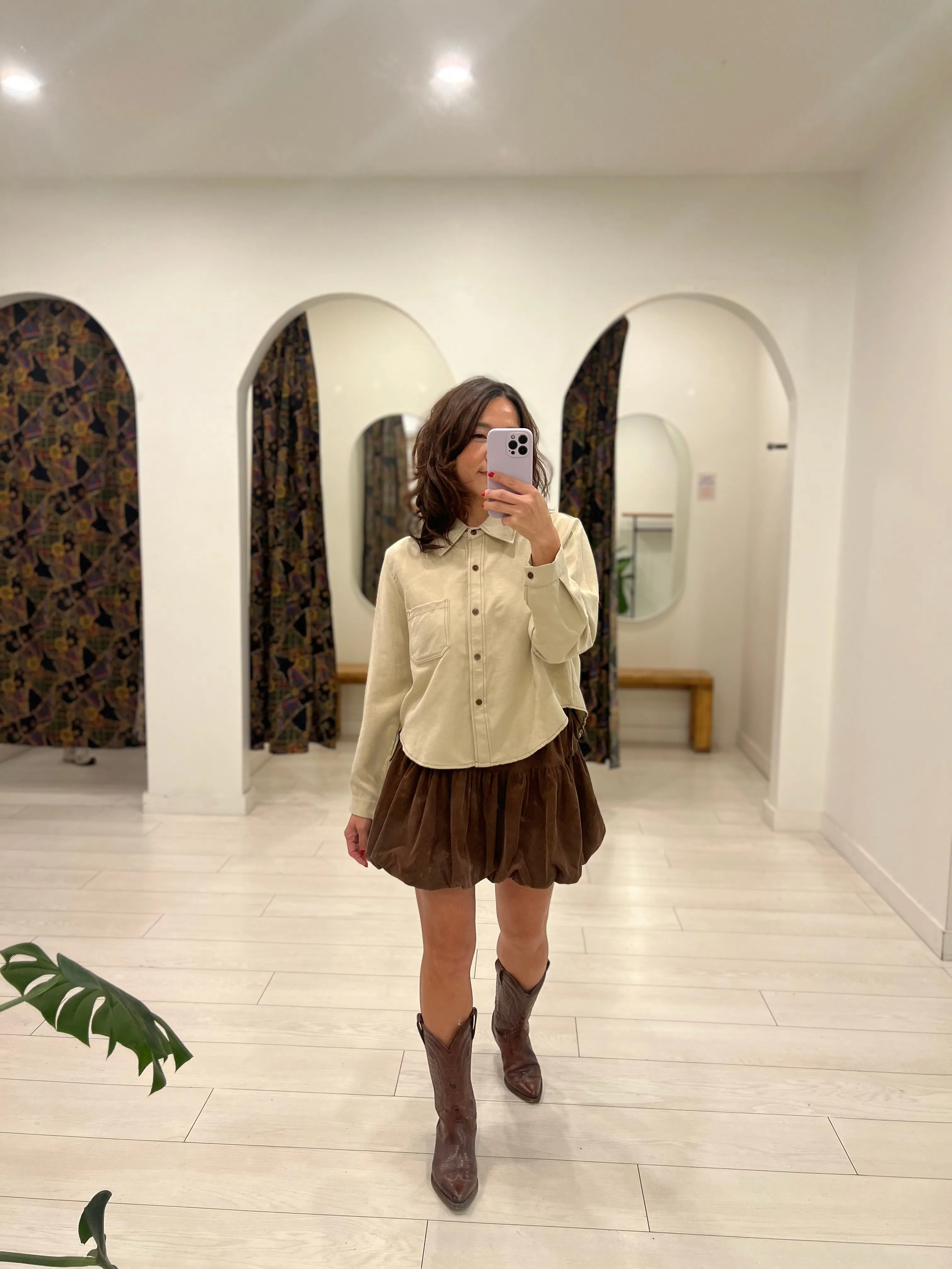 FASSO Corduroy puffy skirt