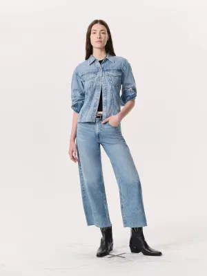 Featherweight Andi Wide Leg Crop Jean - Beacon