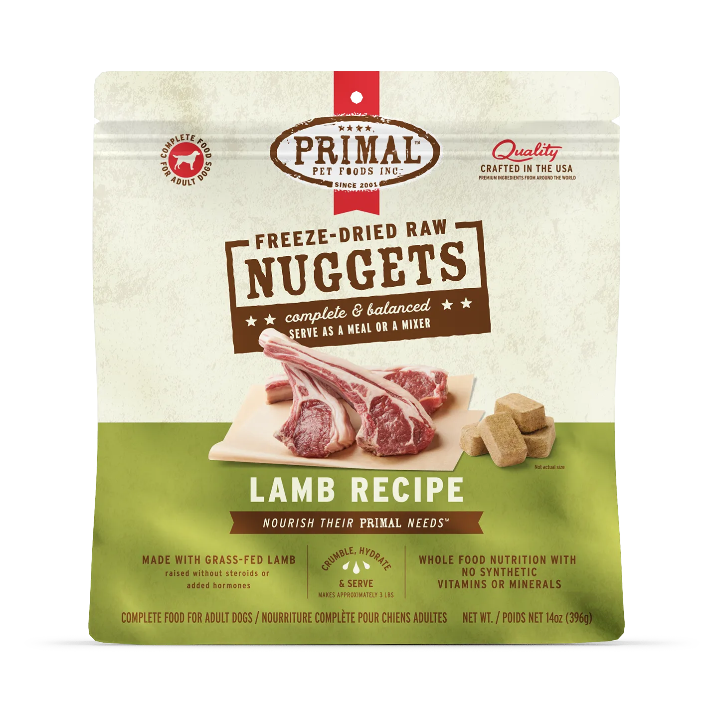 Freeze-Dried Raw Nuggets Dog Food <br> Lamb Recipe
