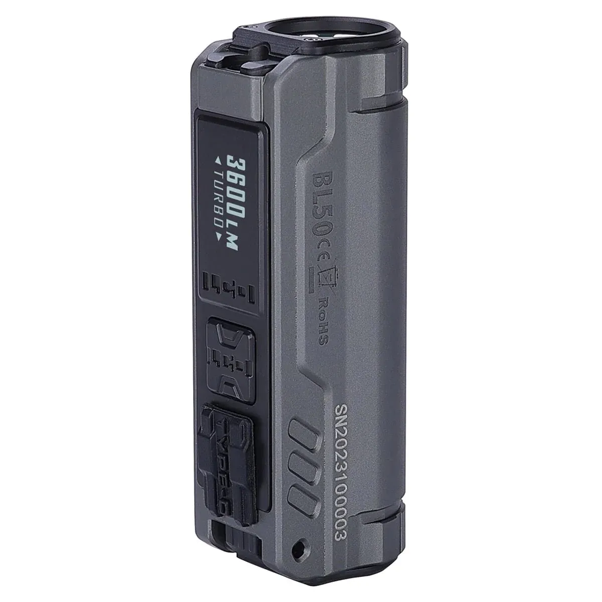 Imalent BL50 3600 Lumen Rechargeable EDC Flashlight w/ UV Light - Gray