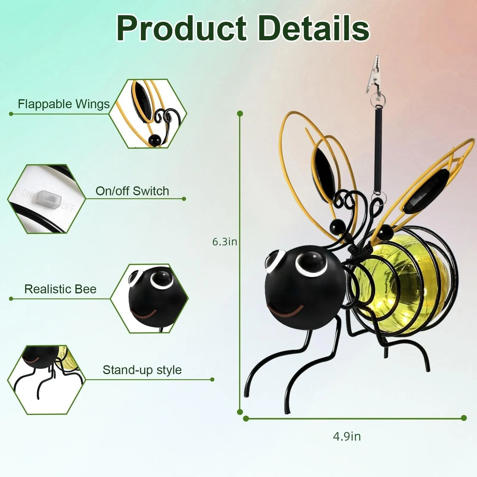 Last Day PromotionSolar Hanging Insect Simulation Light
