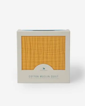 Little Unicorn Cotton Muslin Baby Quilt - Mustard
