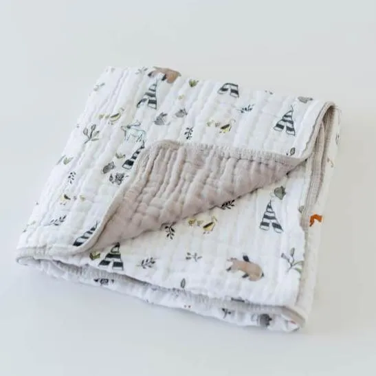 Little Unicorn Cotton Muslin Quilt - Forest Friends