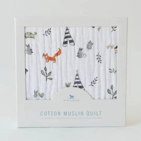 Little Unicorn Cotton Muslin Quilt - Forest Friends