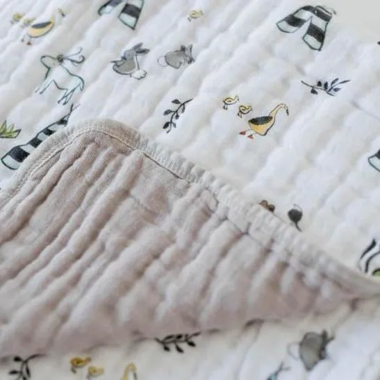 Little Unicorn Cotton Muslin Quilt - Forest Friends