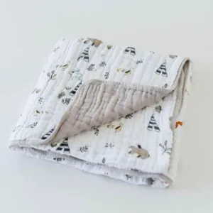 Little Unicorn Cotton Muslin Quilt - Forest Friends
