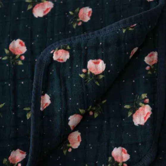 Little Unicorn Cotton Muslin Quilt - Midnight Rose