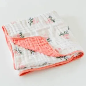 Little Unicorn Cotton Muslin Quilt - Watercolor Rose