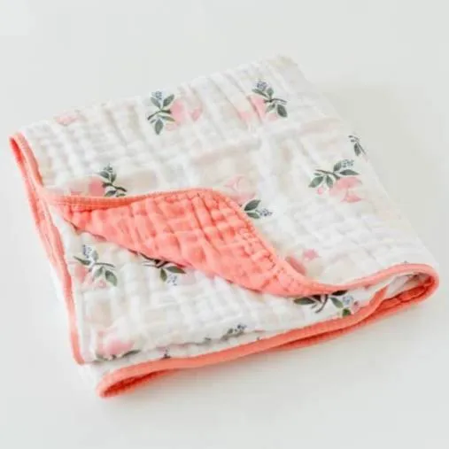 Little Unicorn Cotton Muslin Quilt - Watercolor Rose