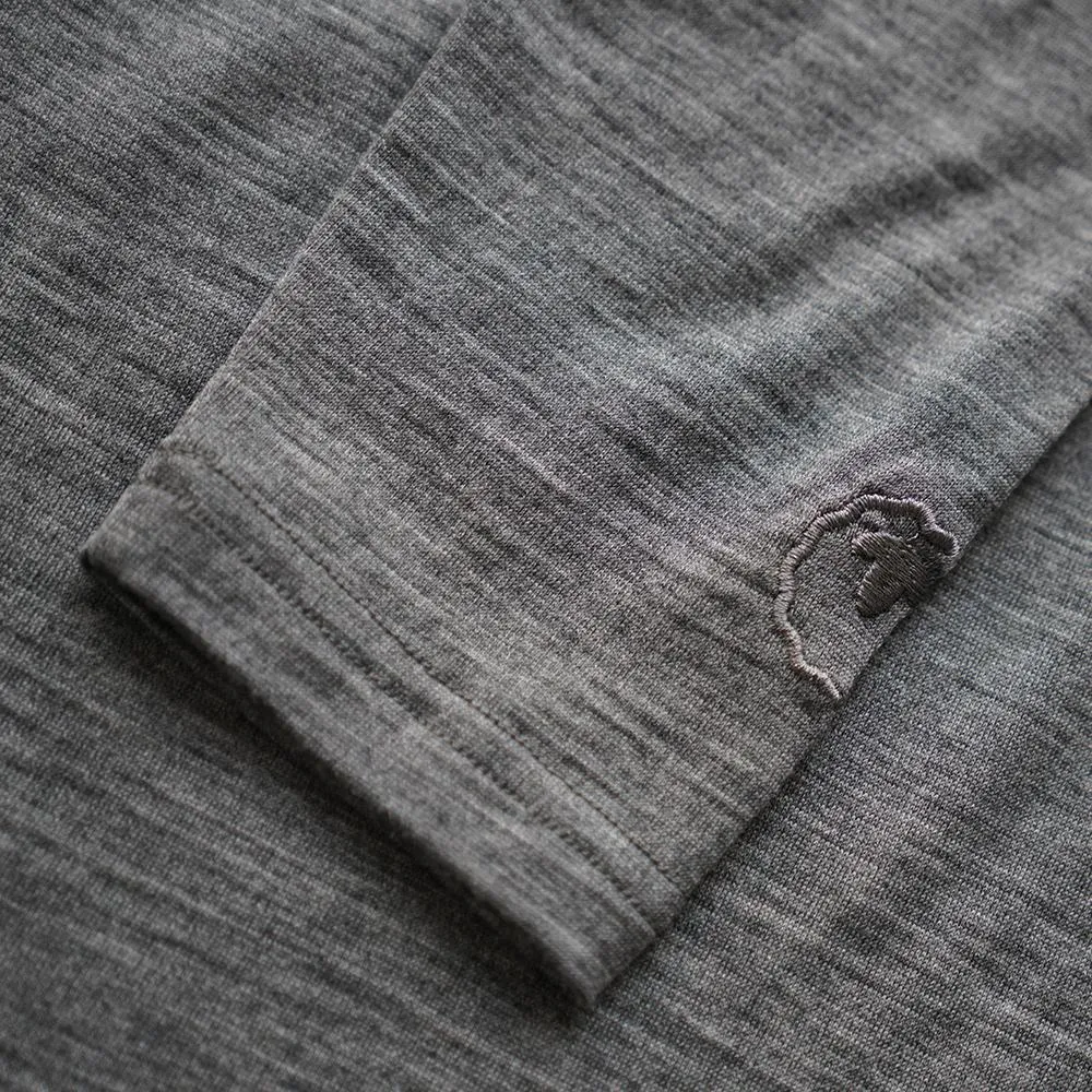 Mens Merino 200 Long Sleeve Polo Shirt (Charcoal/Orange)