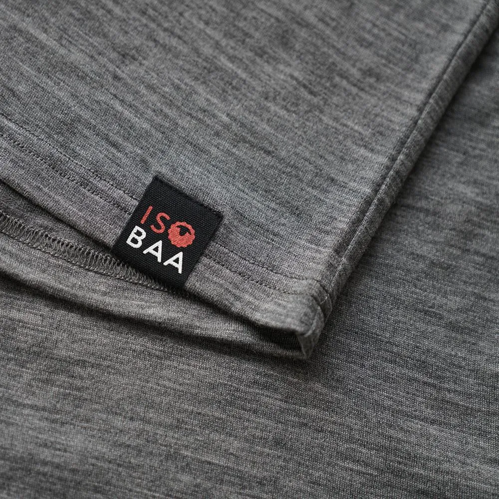 Mens Merino 200 Long Sleeve Polo Shirt (Charcoal/Orange)