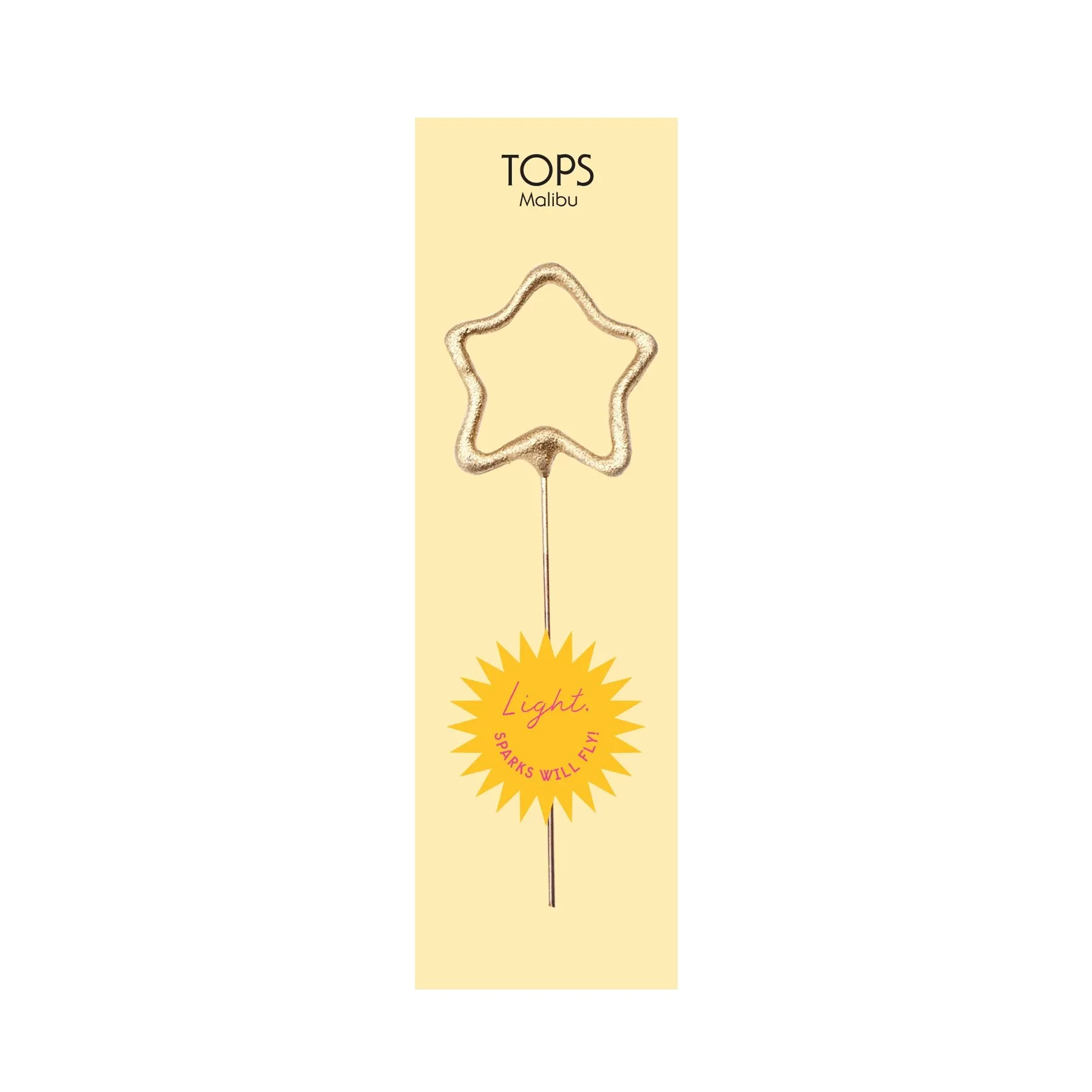 Mini Gold Sparkler Birthday Candle - Star by TOPS Malibu