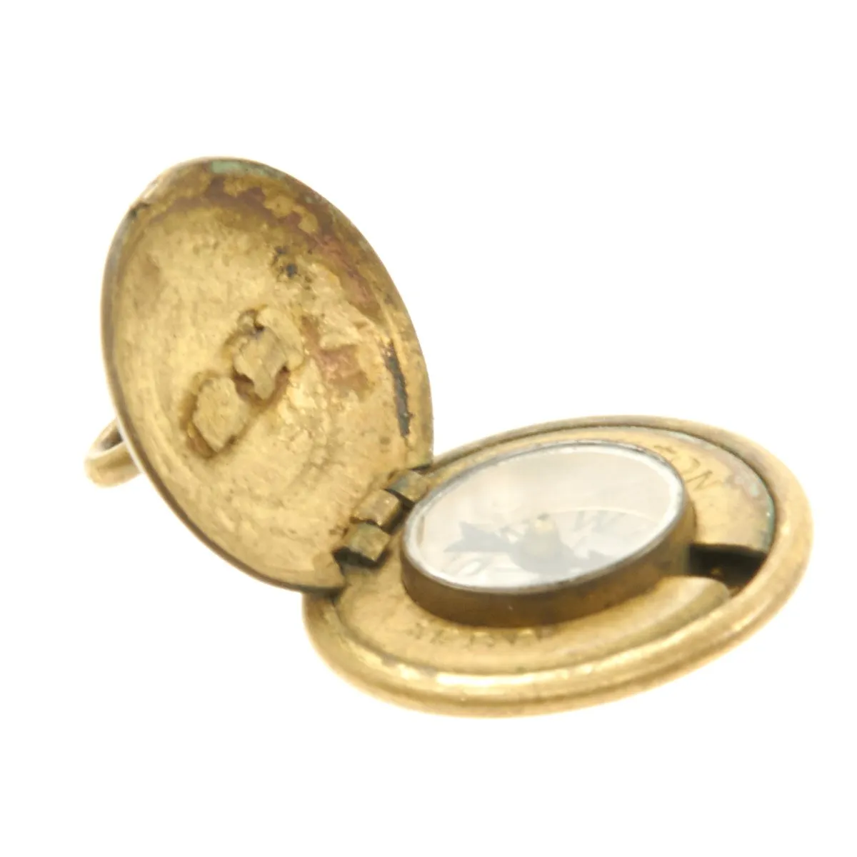 Original U.S. WWII Hamilton Aero Covert Uniform Button Escape Compass