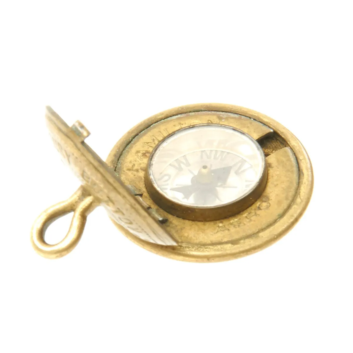 Original U.S. WWII Hamilton Aero Covert Uniform Button Escape Compass