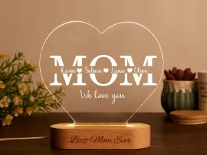 Personalized Mum LED Night Gift for New Mom mothers day gift for boyfriends Grandma Nana Mother in Love Gifts Mother's Day Gift Mummy Gift