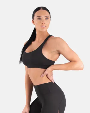 Staple Mesh Sports Bra - Black
