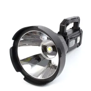 Super Bright LED Flashlight 5500-7000K, 6 Modes, Type-C Solar Rechargeable, Waterproof, Long Throw for Hunting & Camping