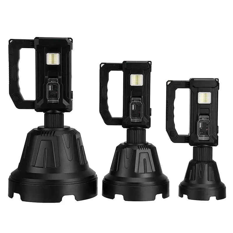 Super Bright LED Flashlight 5500-7000K, 6 Modes, Type-C Solar Rechargeable, Waterproof, Long Throw for Hunting & Camping