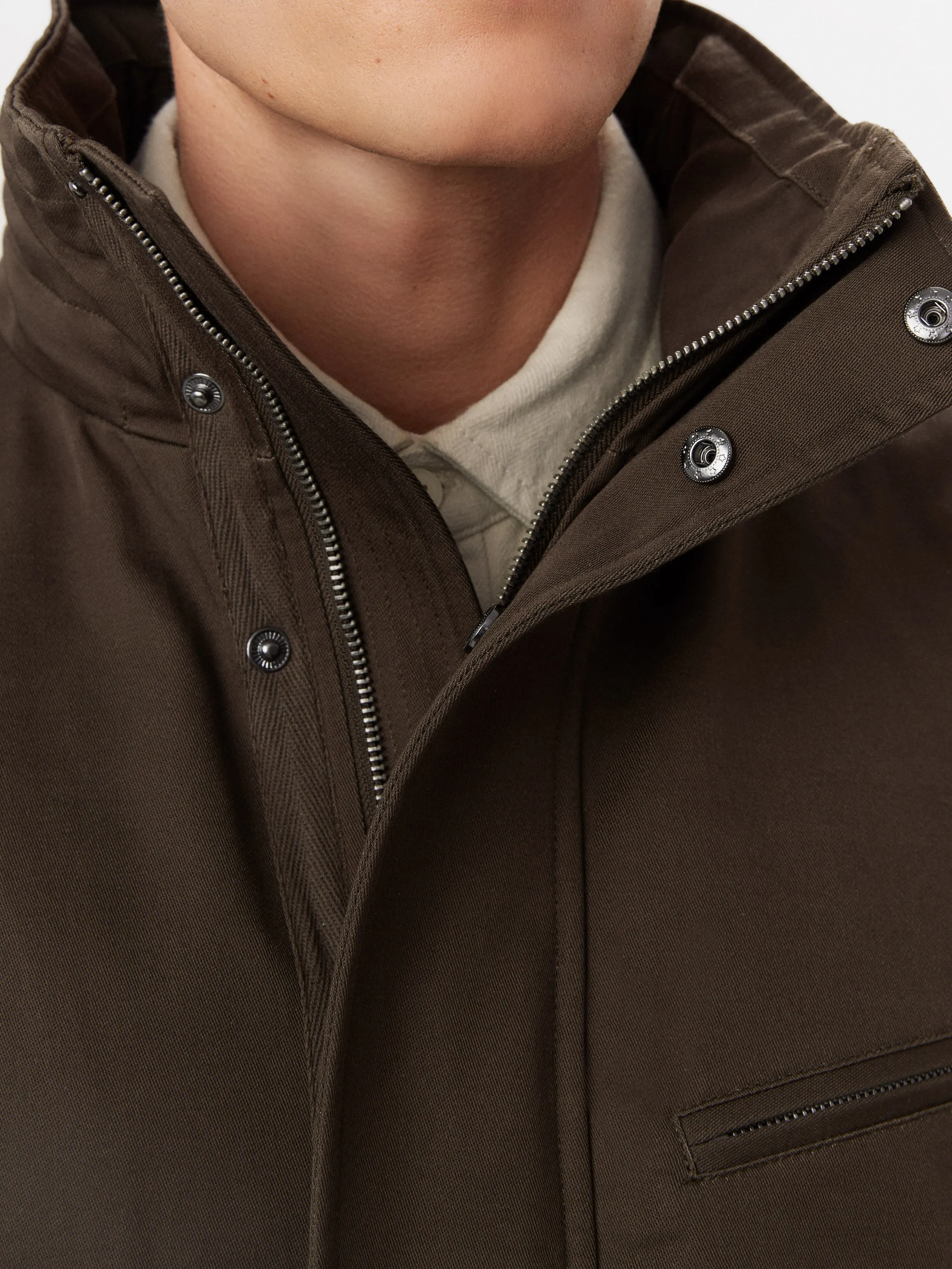 The Fishtail Parka in Dark Taupe