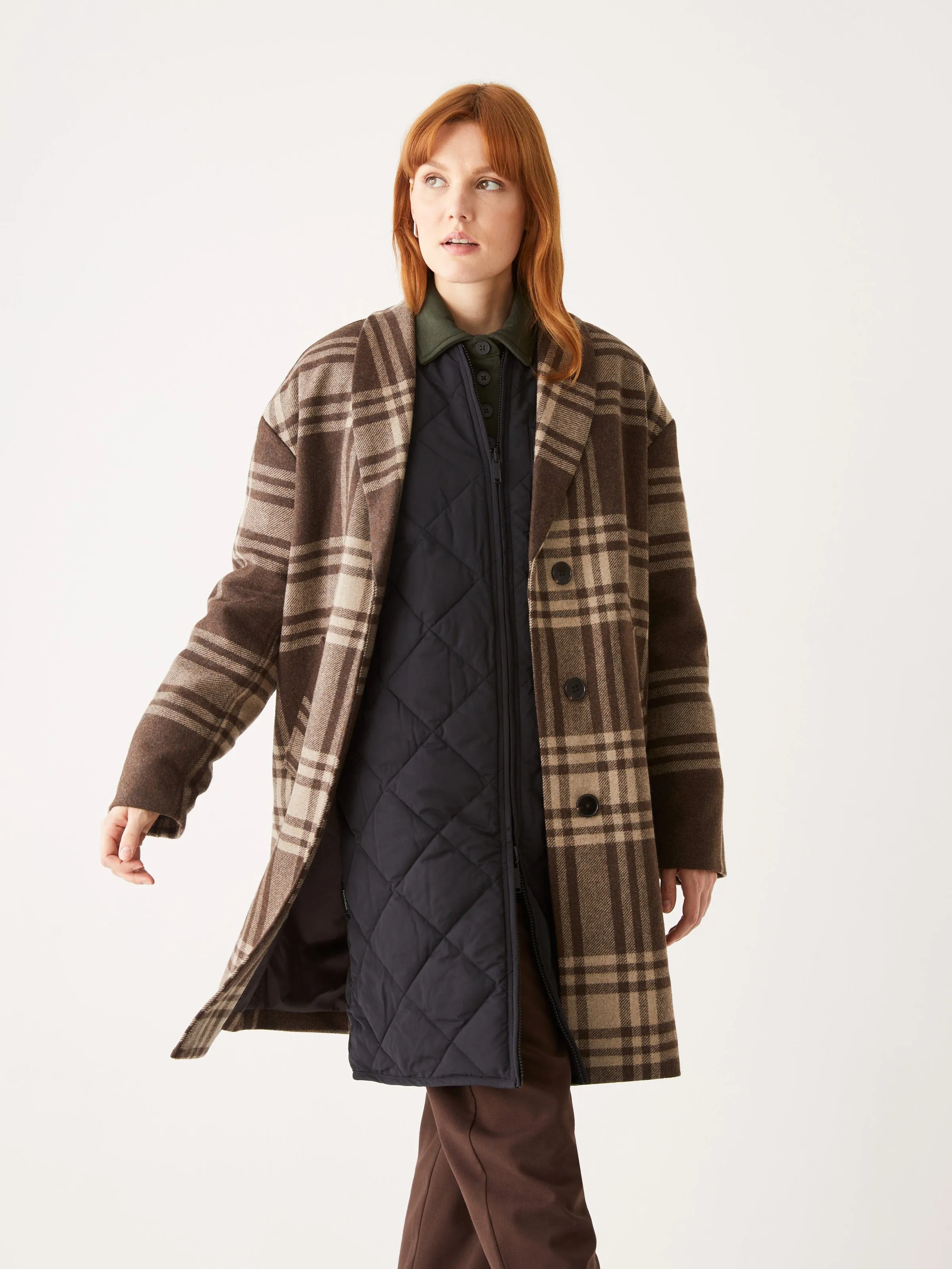 The Mackenzie Cocoon Coat in Dark Brown