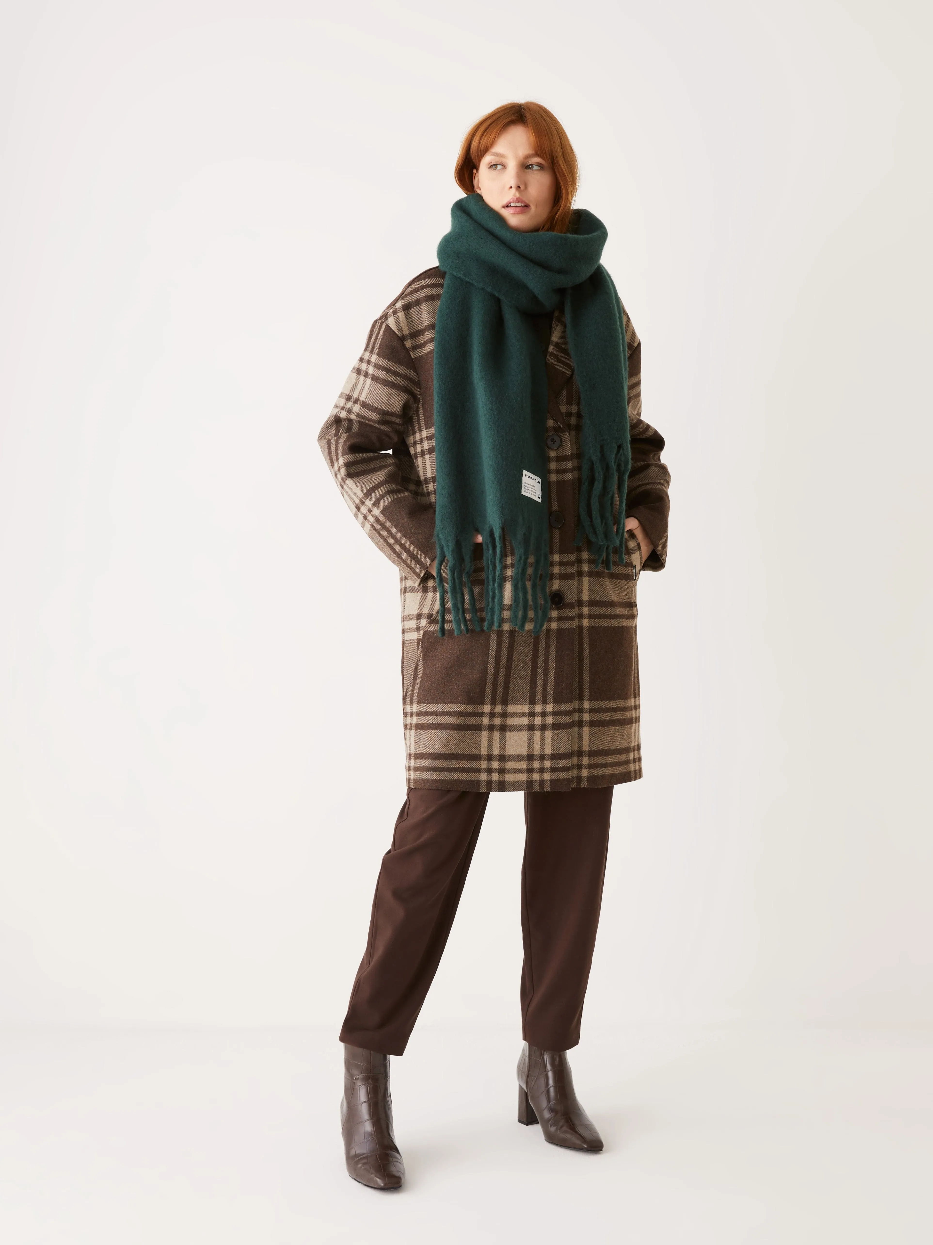 The Mackenzie Cocoon Coat in Dark Brown