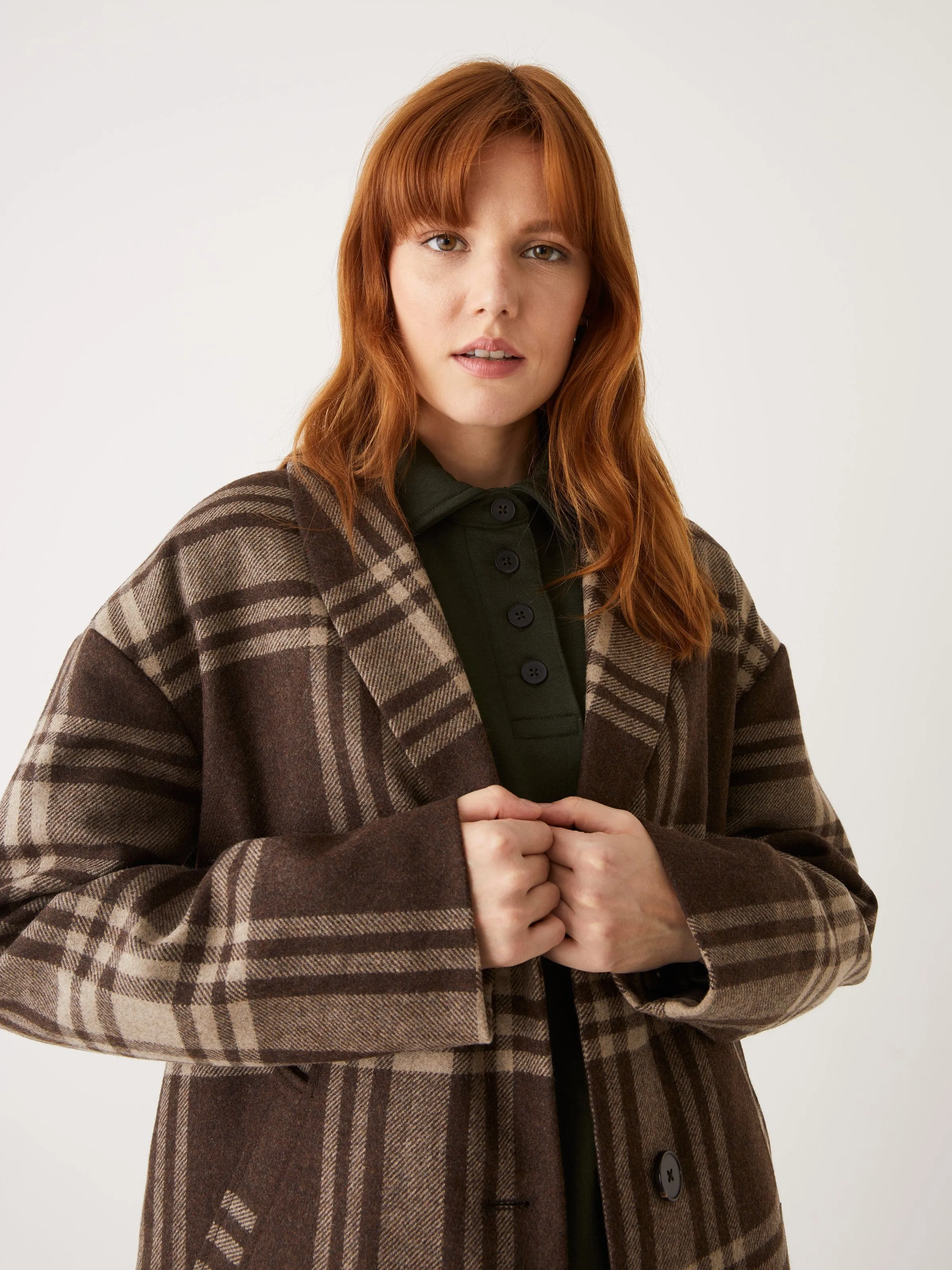 The Mackenzie Cocoon Coat in Dark Brown