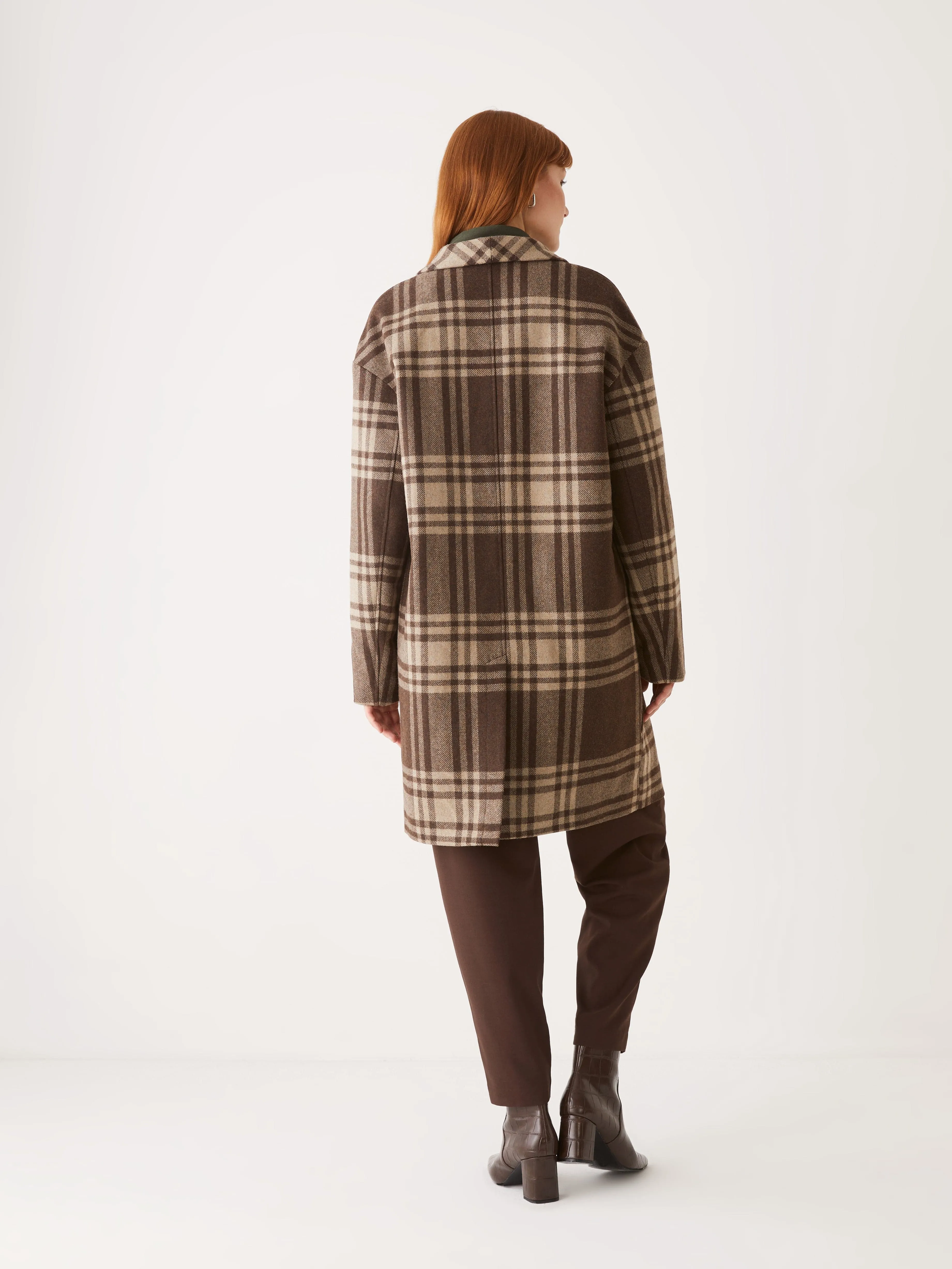 The Mackenzie Cocoon Coat in Dark Brown