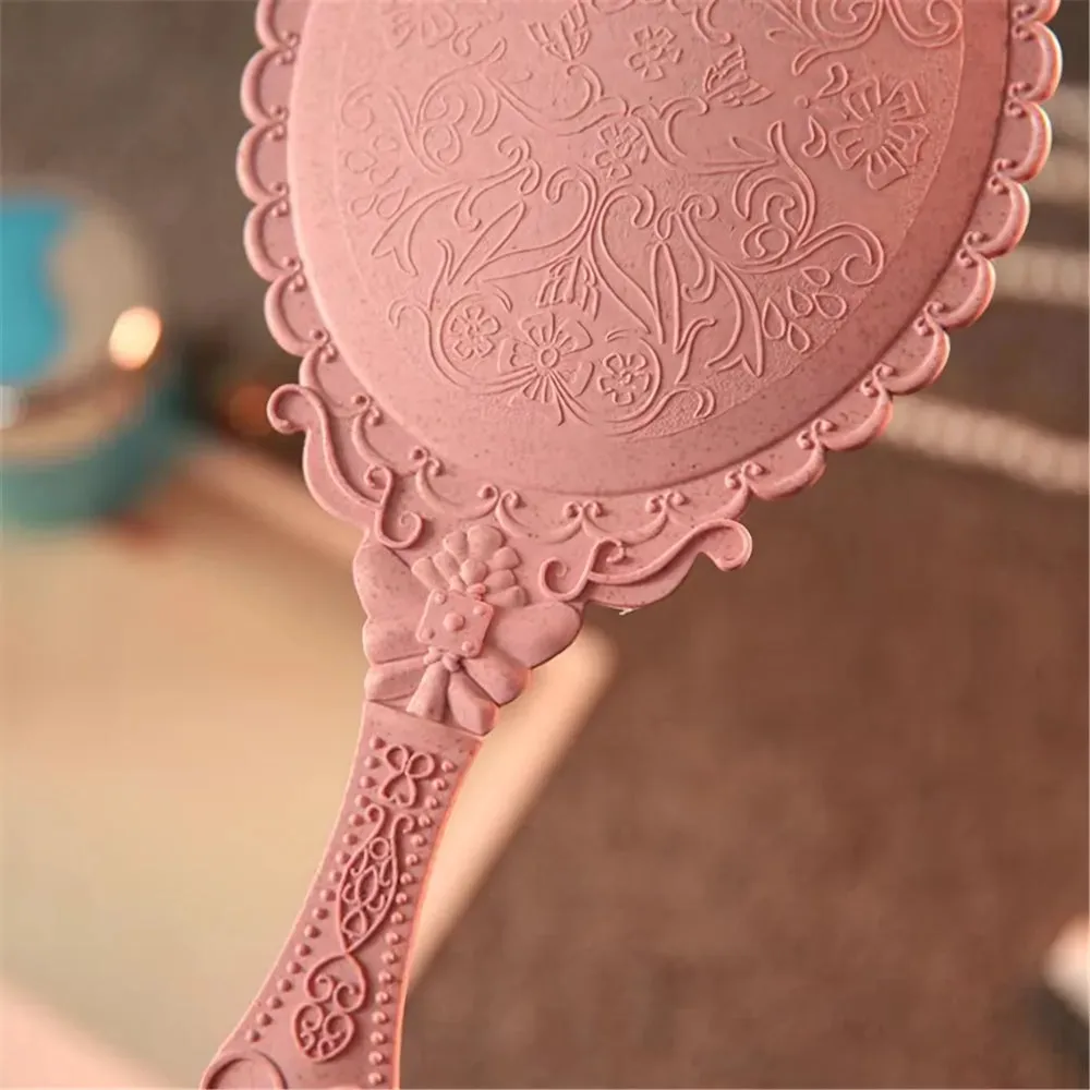 Vintage Floral Handheld Makeup Mirror